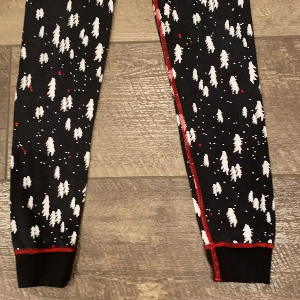 HANNA ANDERSSON Black White Tree Pajama Pants US 12 Hanna 150